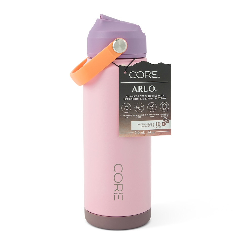 image 1 of Core Kitchen Pink Tonal Arlo Water Bottle 709Ml
