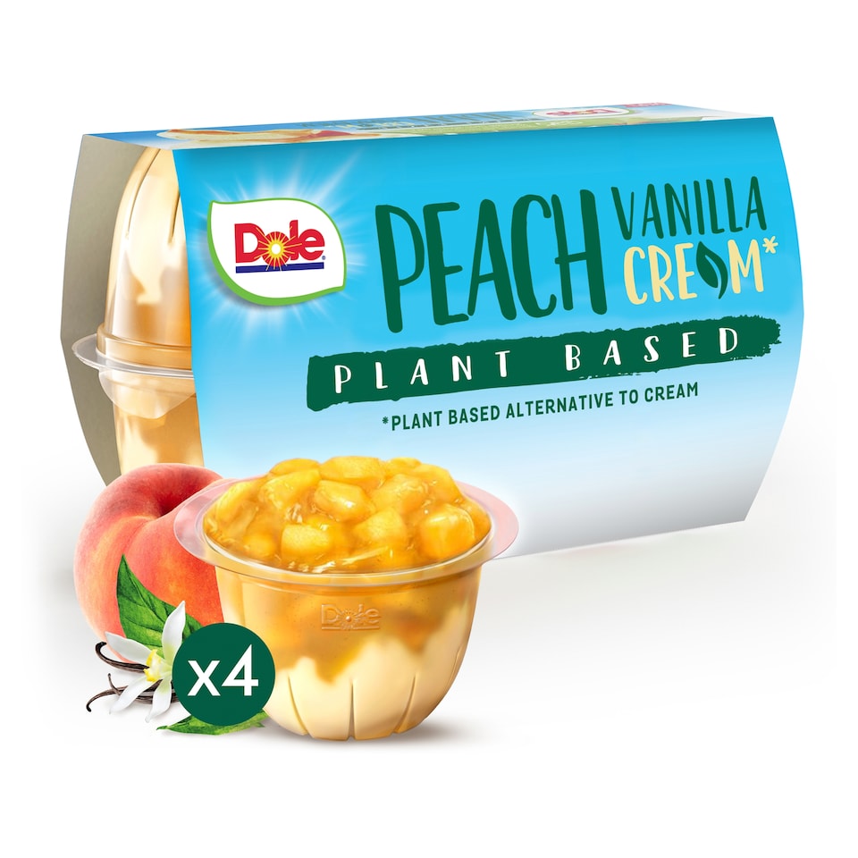 image 1 of Dole Peach Vanilla & Creme 4 X 123G
