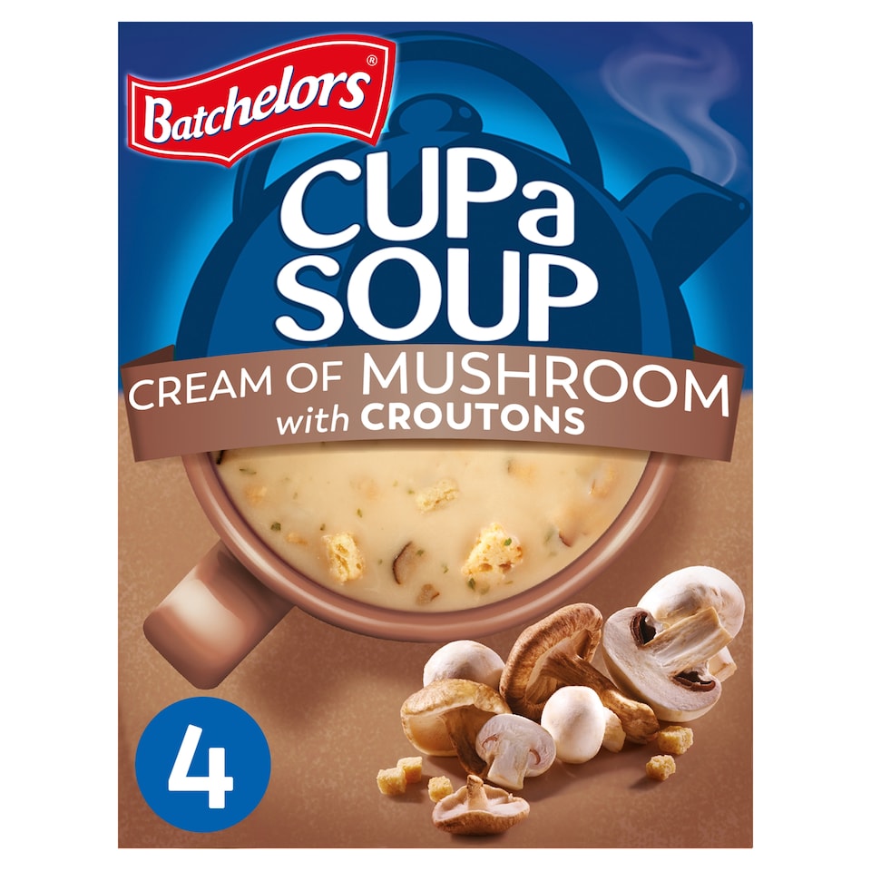image 1 of Batchelors Cup A Soup Cream Of Mushroom Croutons 4 Pack 99G