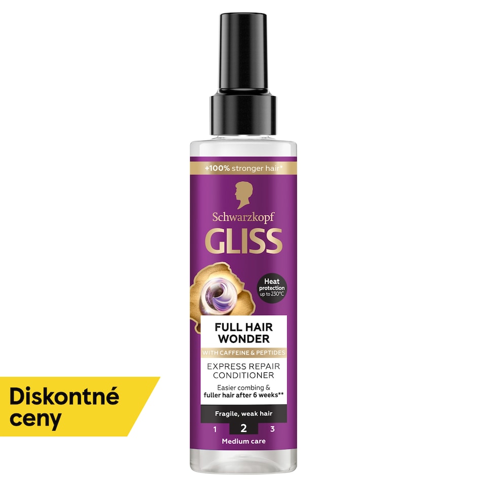 Schwarzkopf Gliss Full Hair Wonder bezoplachový kondicionér s kofeínom pre krehké vlasy 200 ml