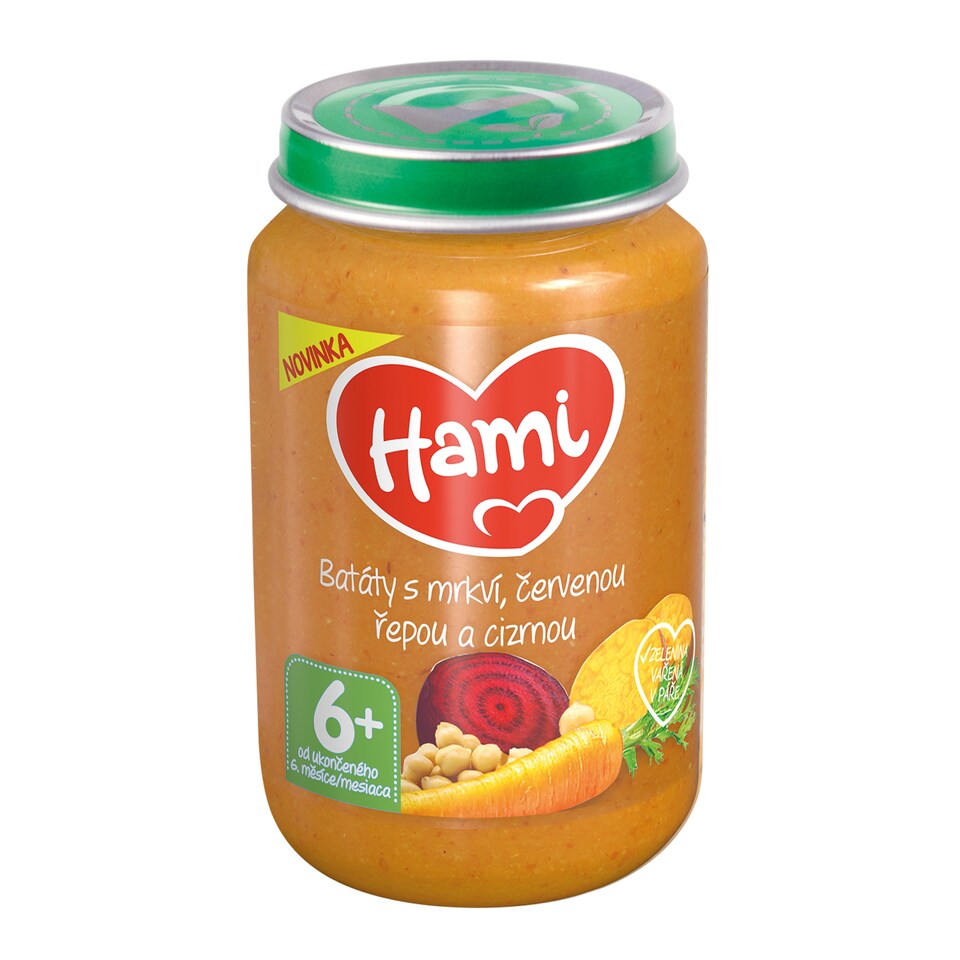 Obrázek 1 pro produkt HAMI zeleninový příkrm Batáty s mrkví, červenou řepou a cizrnou 200g