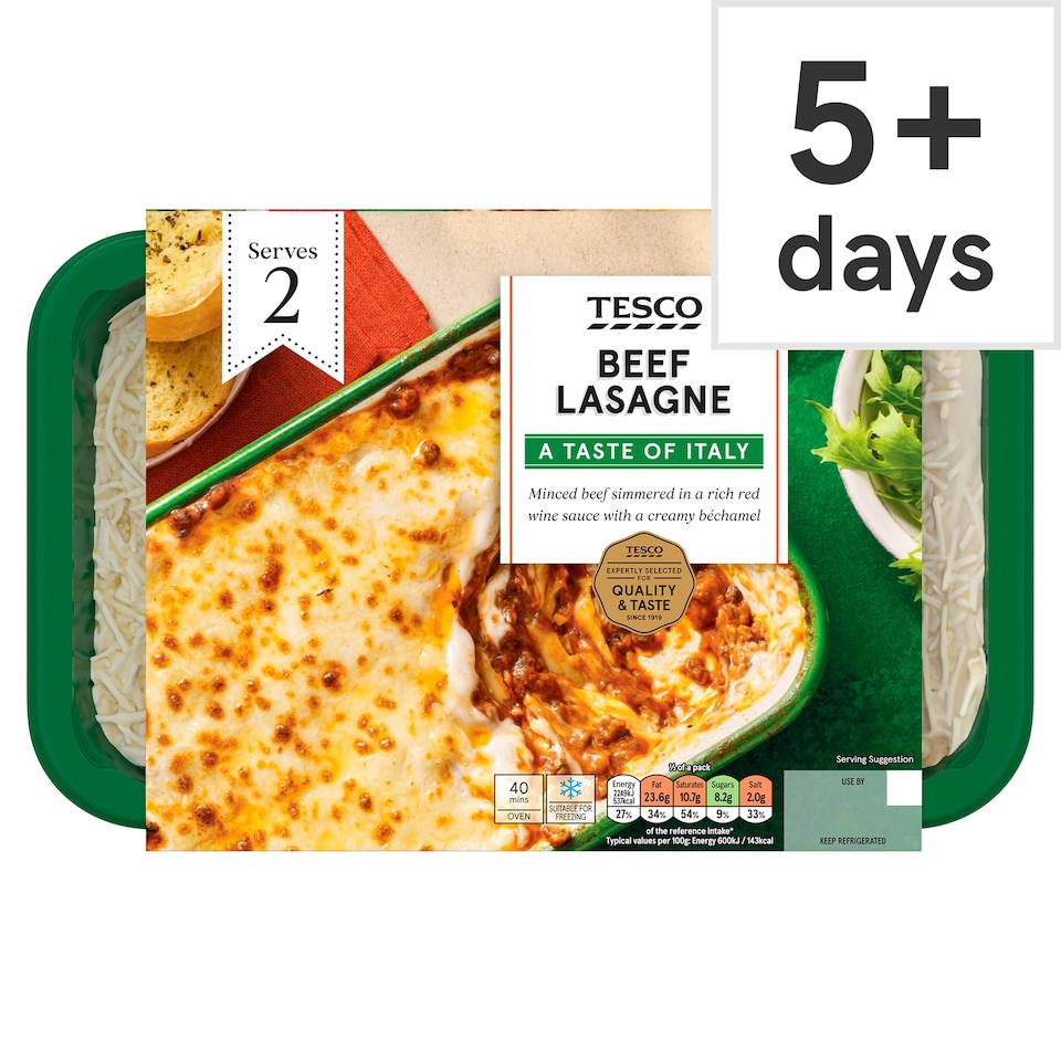 Tesco Beef Lasagne 750G