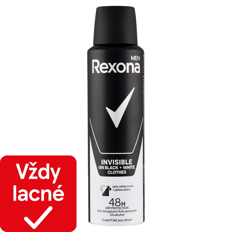 obrázok 1 z Rexona Men Invisible Black&White Antiperspirant 150 ml