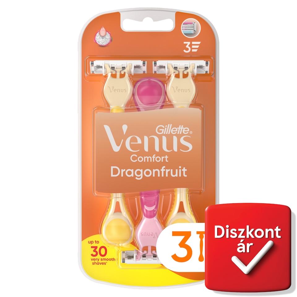 image 1 of Gillette Venus Comfort Dragonfruit Disposable Razors, Pack Of 3