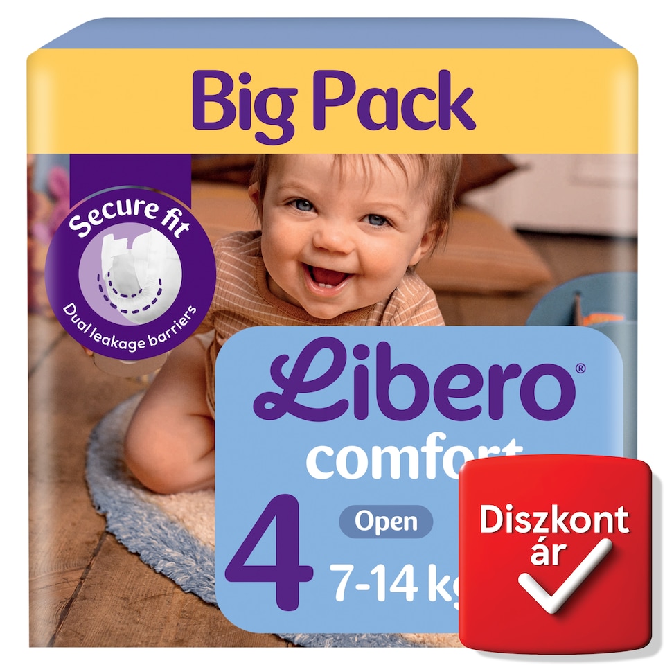 Libero Comfort Big Pack pelenka, méret: 4, 7-14 kg, 56 db  1. kép