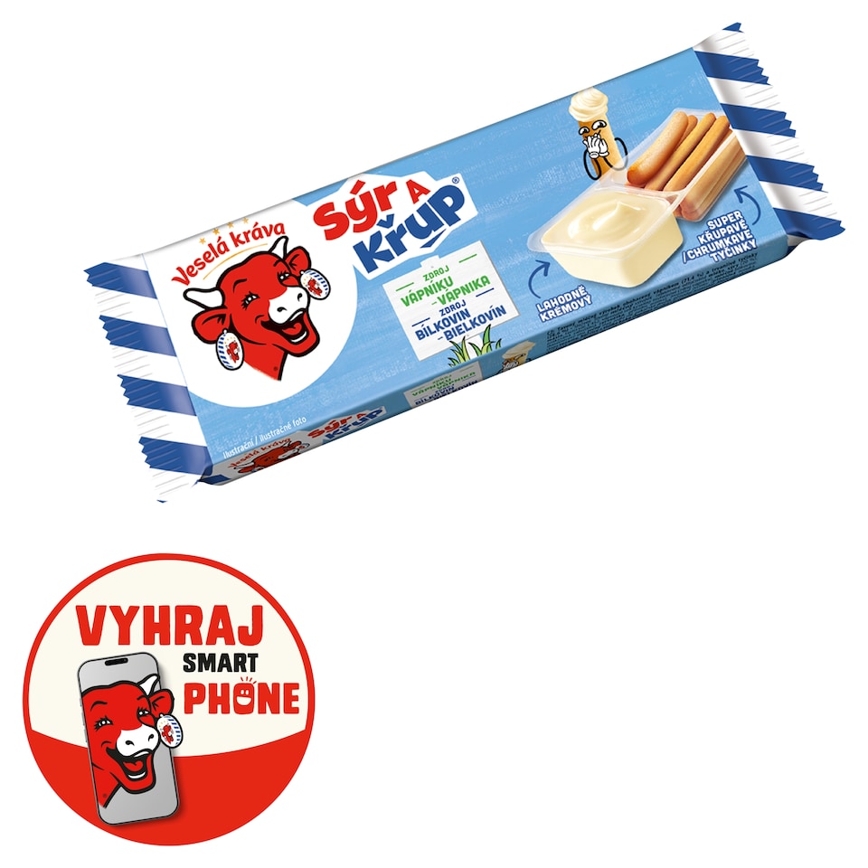 Veselá Kráva Sýr a Křup Delicious Cheese & Crunchy Sticks 35 g
