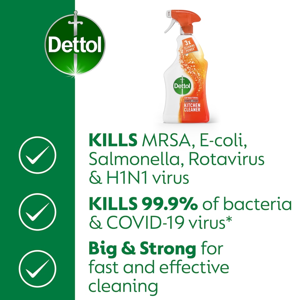 image 1 of Dettol Antibacterial Kitchen Surface Hob Cleaner Spray 750ml