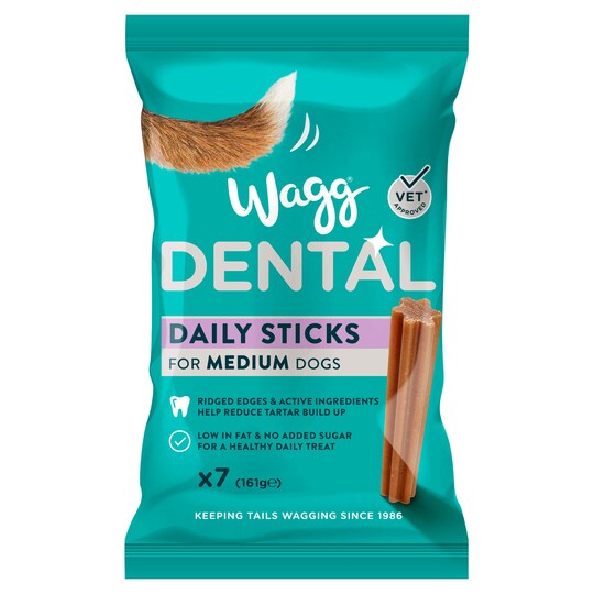 Wagg Daily Dental Sticks Medium 7 X 23g Tesco Groceries