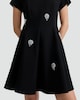 image 2 of The F&F Edit Diamanté Embellished Fit and Flare Dress in Black