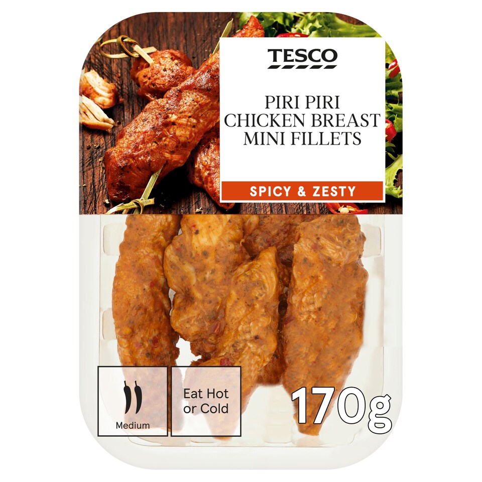 Tesco Ready To Eat Peri Peri Chicken Mini Fillets 170G