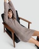 image 1 of F&F Cable Knit Fit and Flare Dress with Wool in Mink