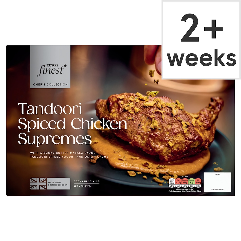image 1 of Tesco Finest Chef's Collection Tandoori Spiced Chicken Supremes 875g