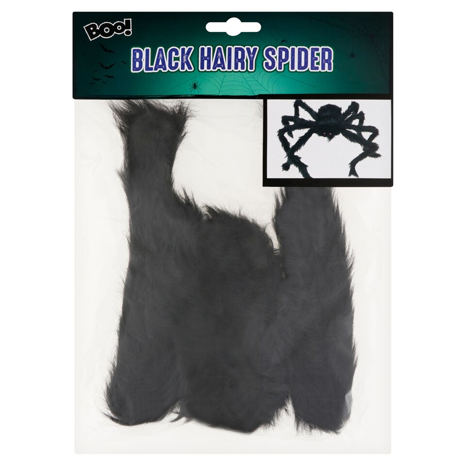 Boo! Black Hairy Spider 75 cm