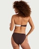 image 3 of F&F Textured Metal Accent Bandeau Bikini Top in Multi Brown
