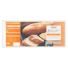 Tesco Homebake Part Baked White Baguettes 2 Pack