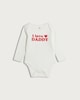 image 1 of F&F Baby Pure Cotton I Love Daddy Long Sleeved Bodysuit in White