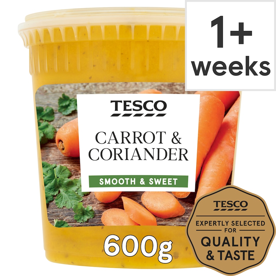 Tesco Carrot & Coriander Soup 600G