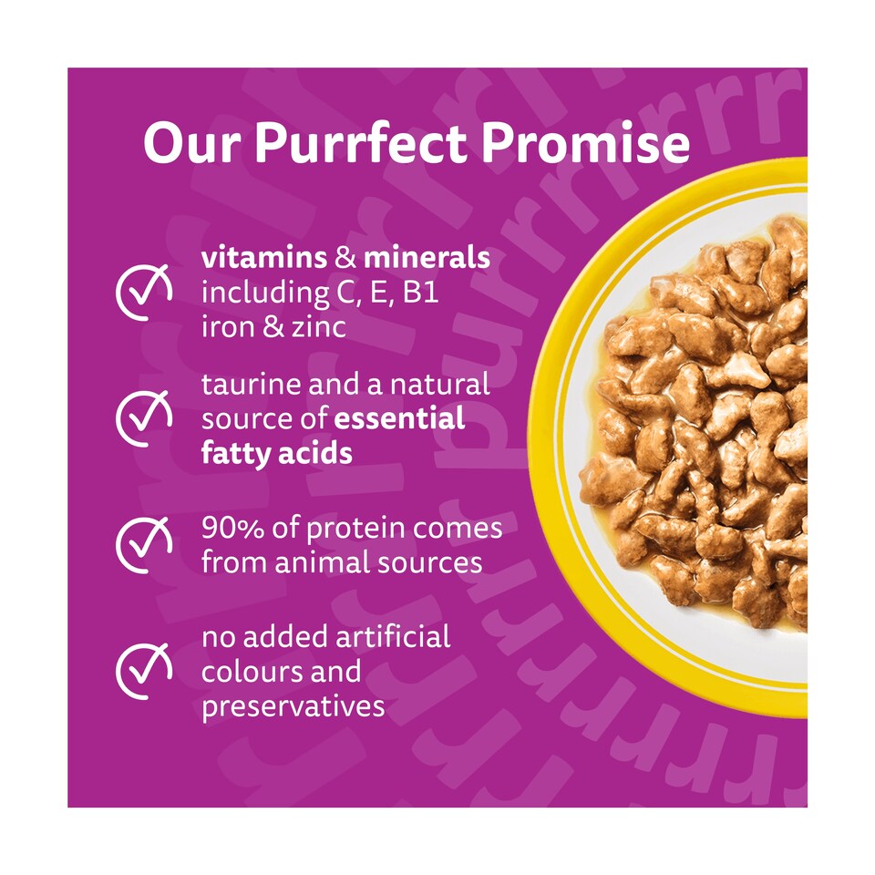 image 1 of Whiskas Adult Cat Food Pouches Poultry Feasts in Gravy 12x85g