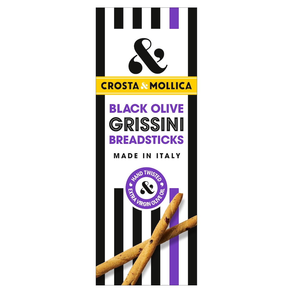 Crosta & Mollica Grissini Olive Breadsticks 140G