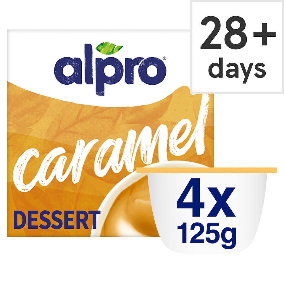 image 1 of Alpro Caramel Dairy Free Vegan Soya Dessert 4x125g