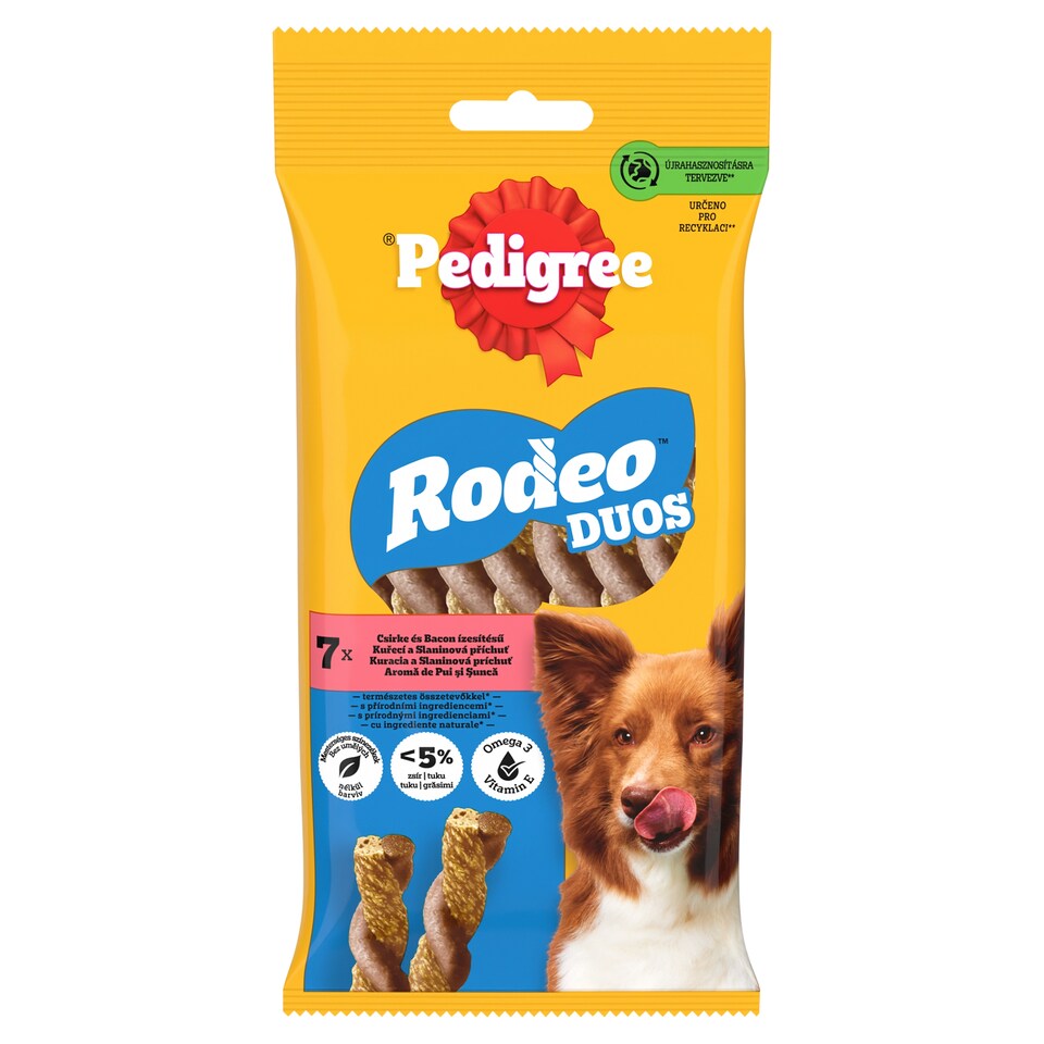 Pedigree Rodeo Duos kuřecí a slaninová příchuť 7 ks 123g