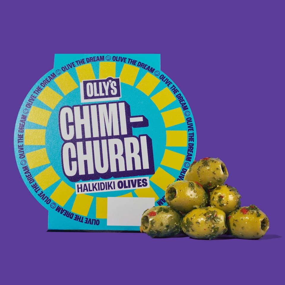 image 1 of Olly's Chimichurri Halkidiki Olives 200g