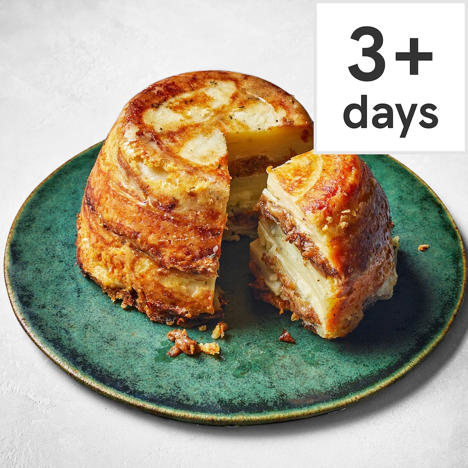 62. Tesco Finest Chef’s Collection Potato & Three Cheese Pavé with Caramelised Onions 620g (Serves 4)