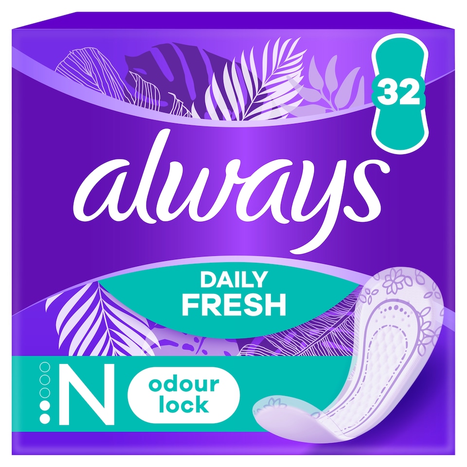 image 1 of Always Dailies Normal Panty Liners 32 Pack