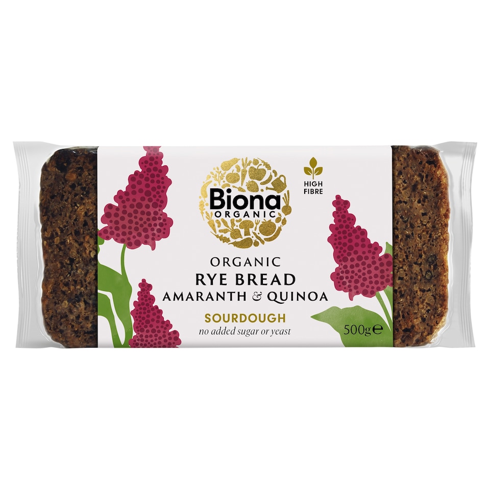 Biona Organic Amaranth & Quinoa Rye Bread 500G