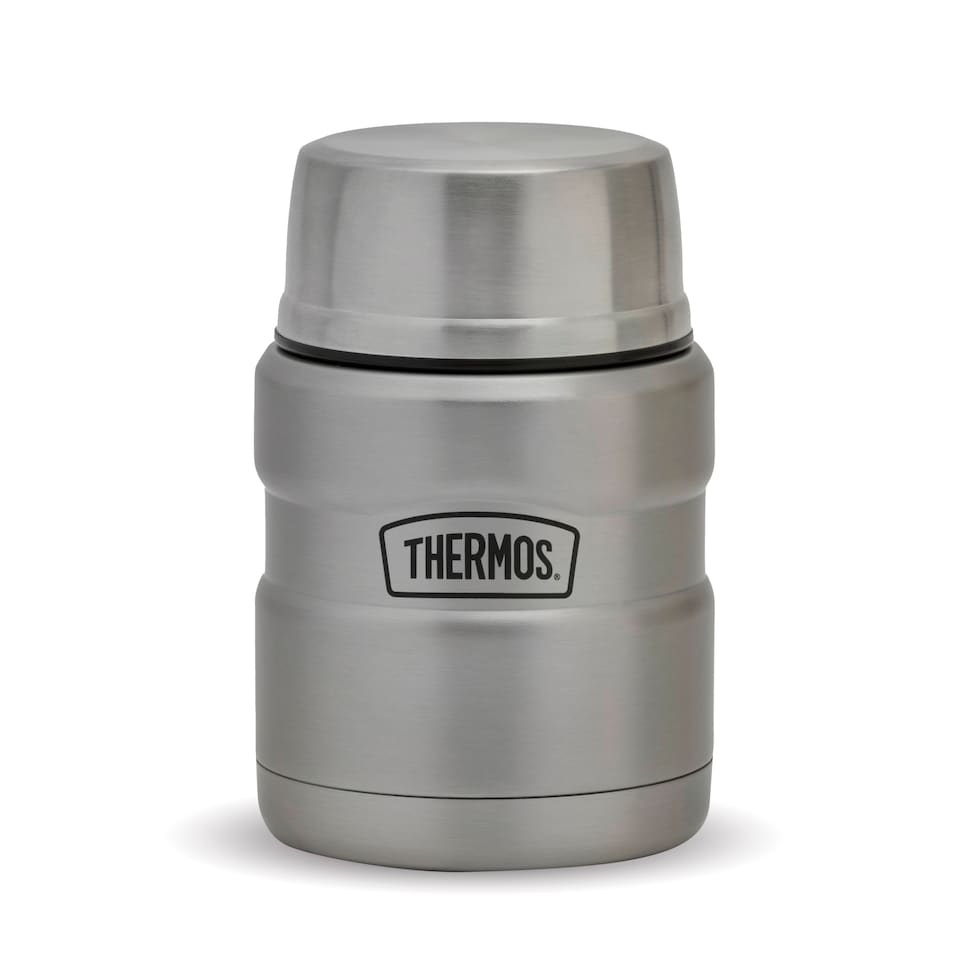 Thermos King Silver Stainless Metal Food Flask 470ml