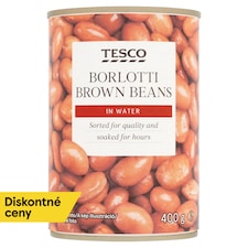 Tesco Borlotti fazuľa vo vodnom náleve 400 g