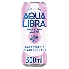 Aqua Libra Sparkling Water Raspberry and Blackcurrant 330m
