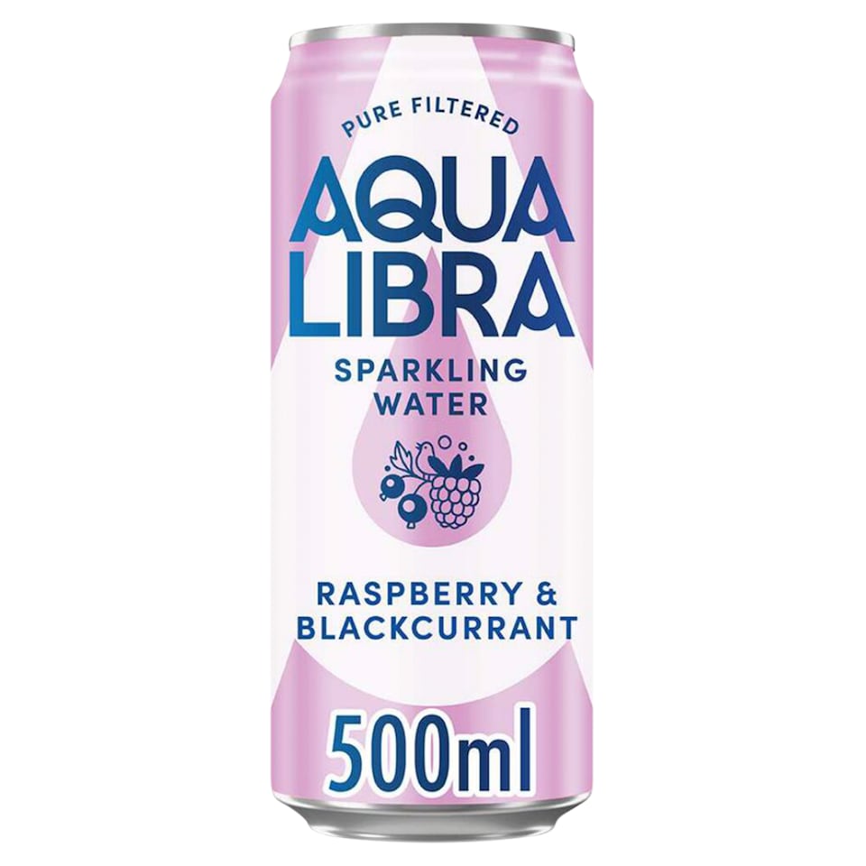 Aqua Libra Sparkling Water Raspberry and Blackcurrant 330m