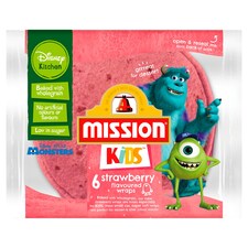 Mission Kids Disney 6 Strawberry Flavoured Wraps 186G