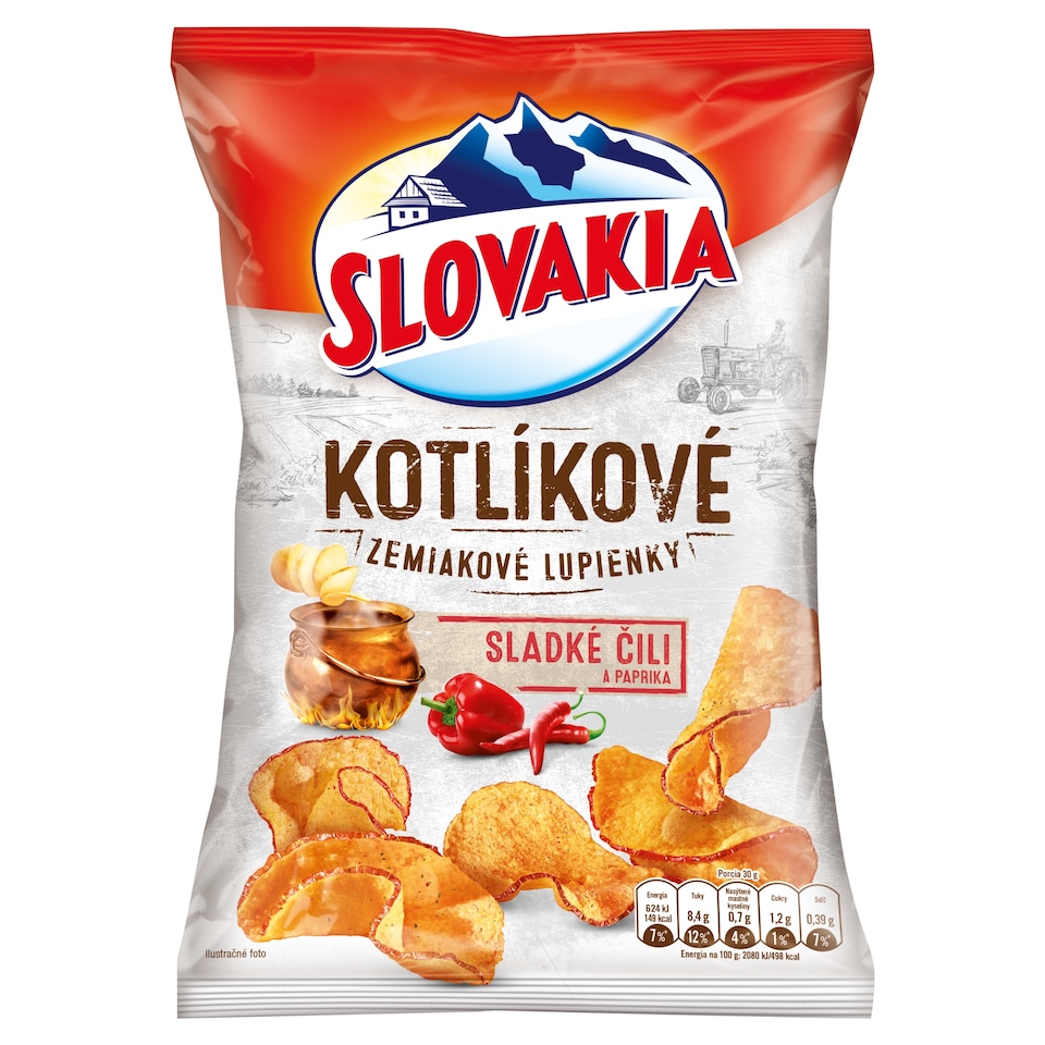 Slovakia Kettle Potato Chips Sweet Chili and Paprika 100 g