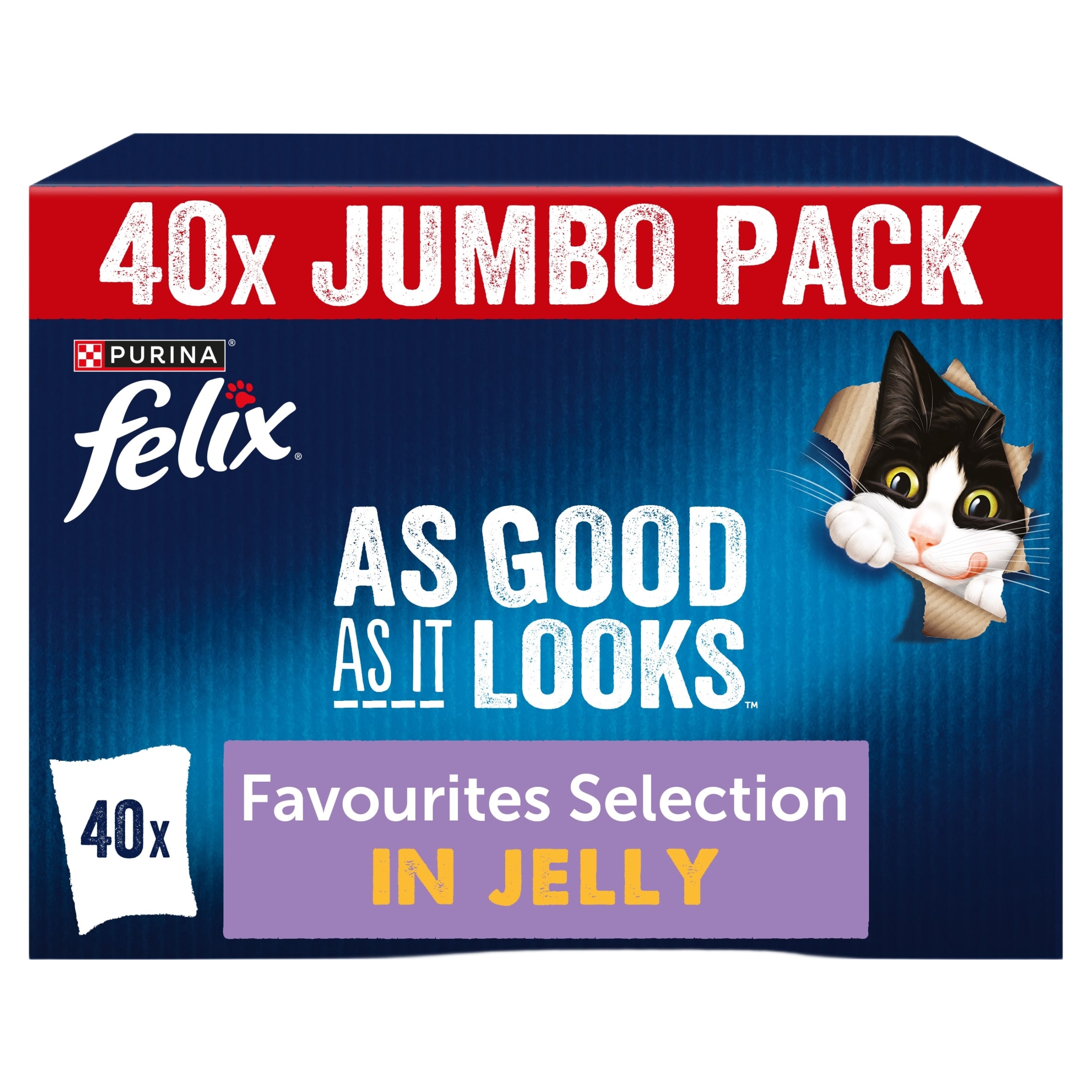 Felix As Good As It Looks Favourites Selection in Jelly Wet Cat Food 40x85g