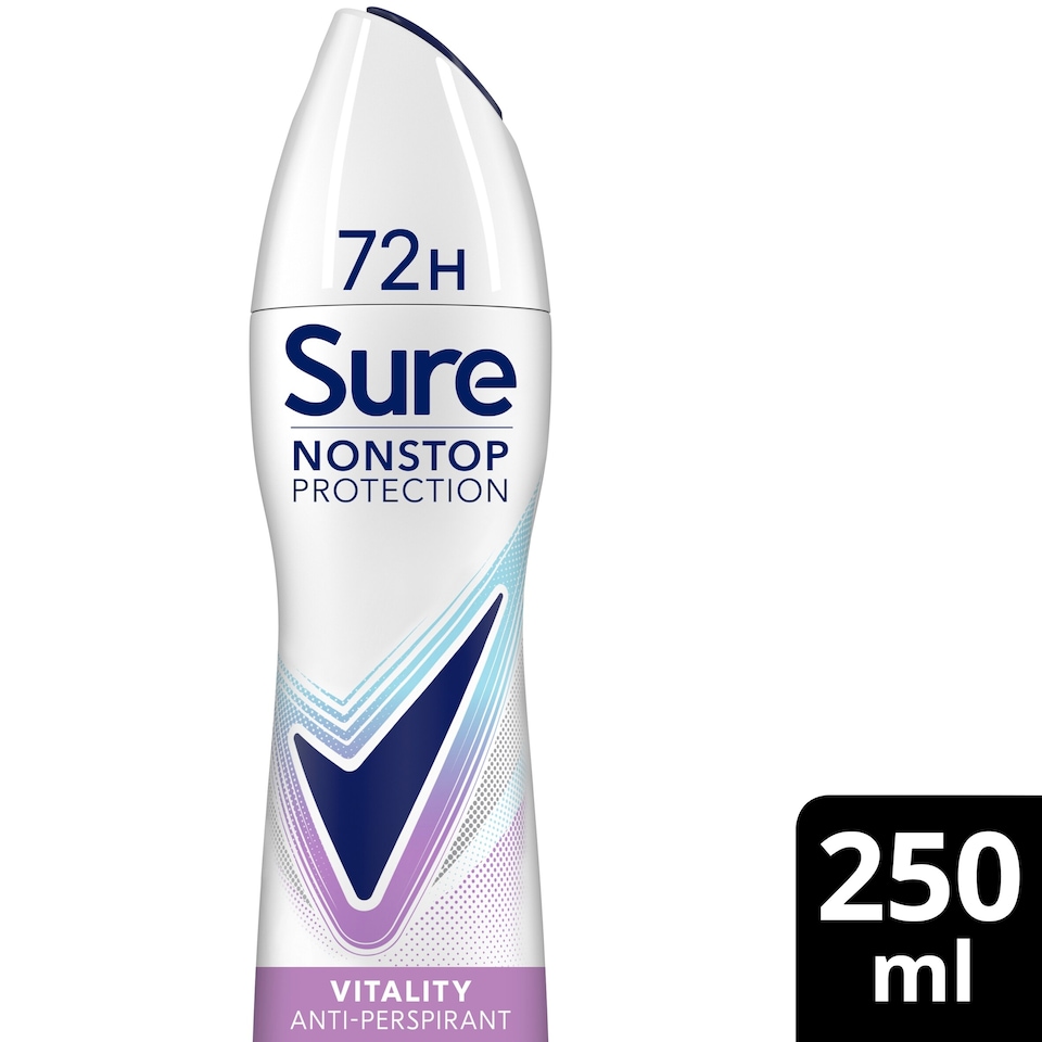 image 1 of Sure Nonstop Protection 72H Vitality Anti-perspirant 250ml
