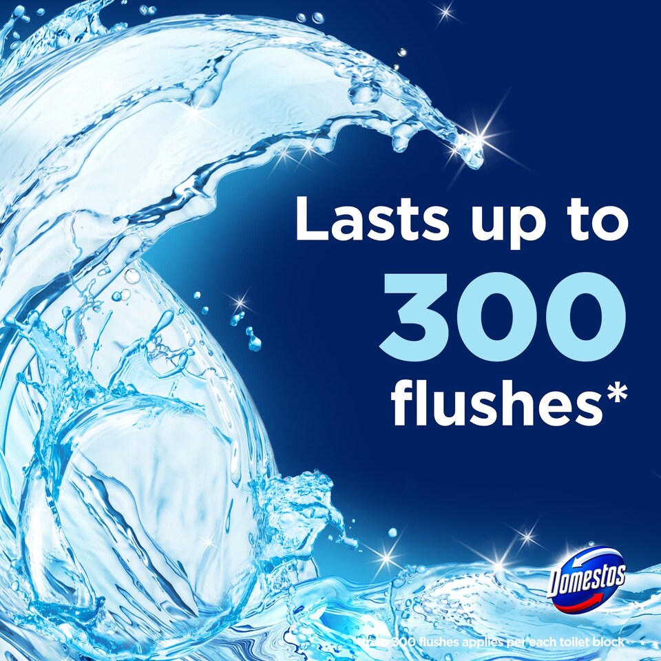 image 1 of Domestos Power 5 Toilet Rim Block Freshener Ocean 50g