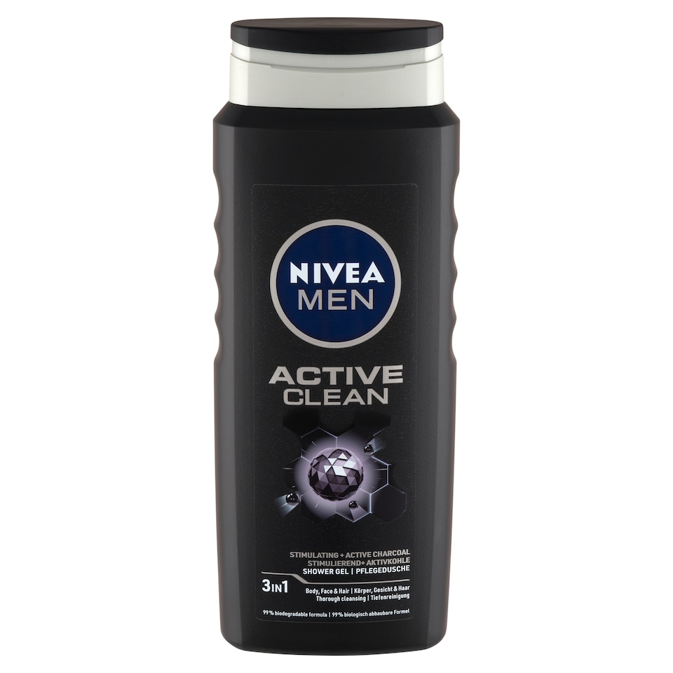 image 1 of NIVEA MEN Active Clean Shower Gel 500 ml