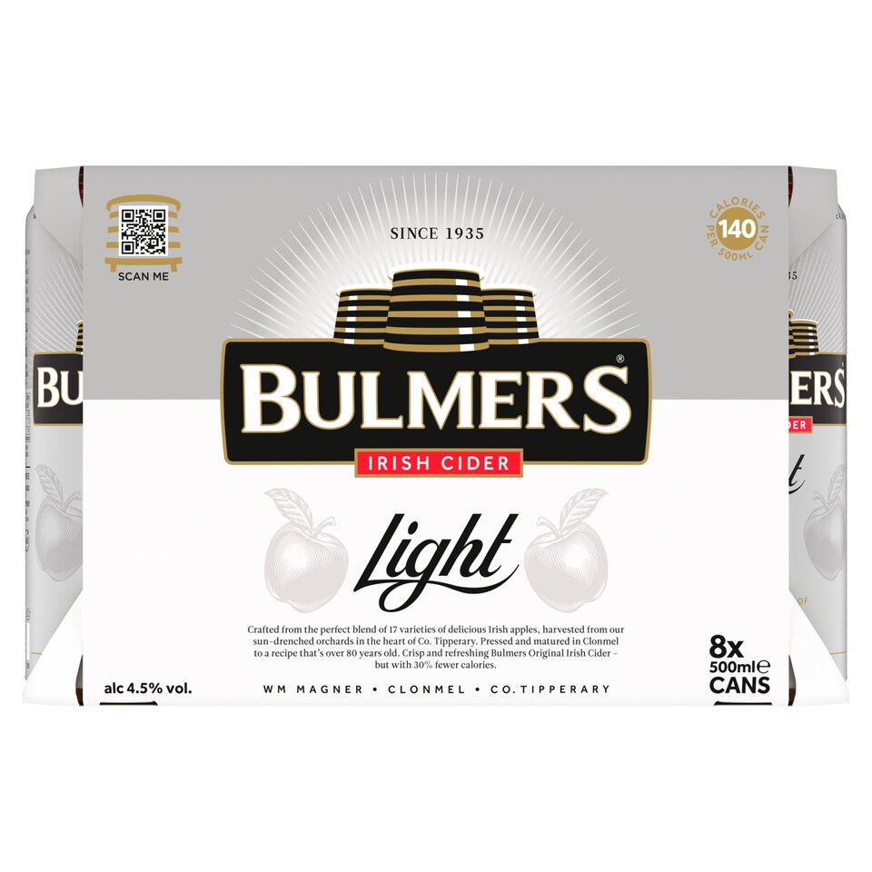 image 1 of Bulmers Light Irish Cider 8X500ml