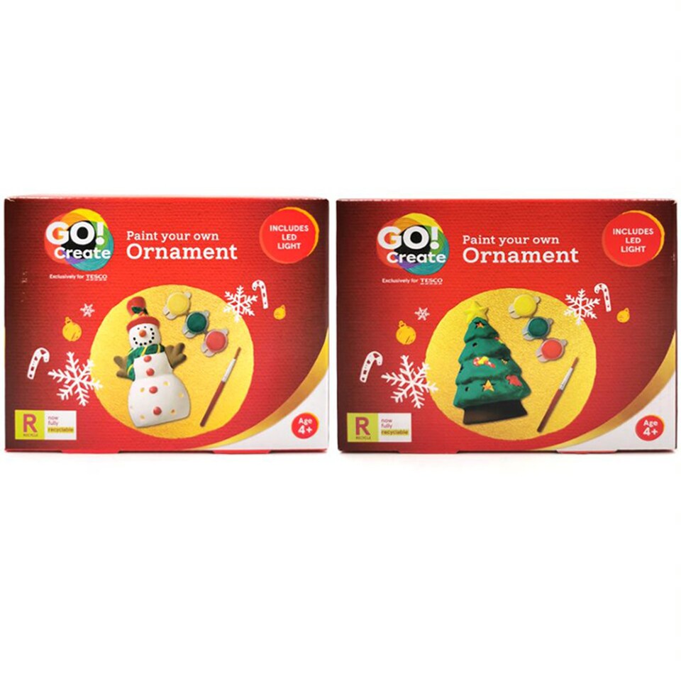 Go Create Paint Your Own Christmas Flashing Ornament Tesco Groceries