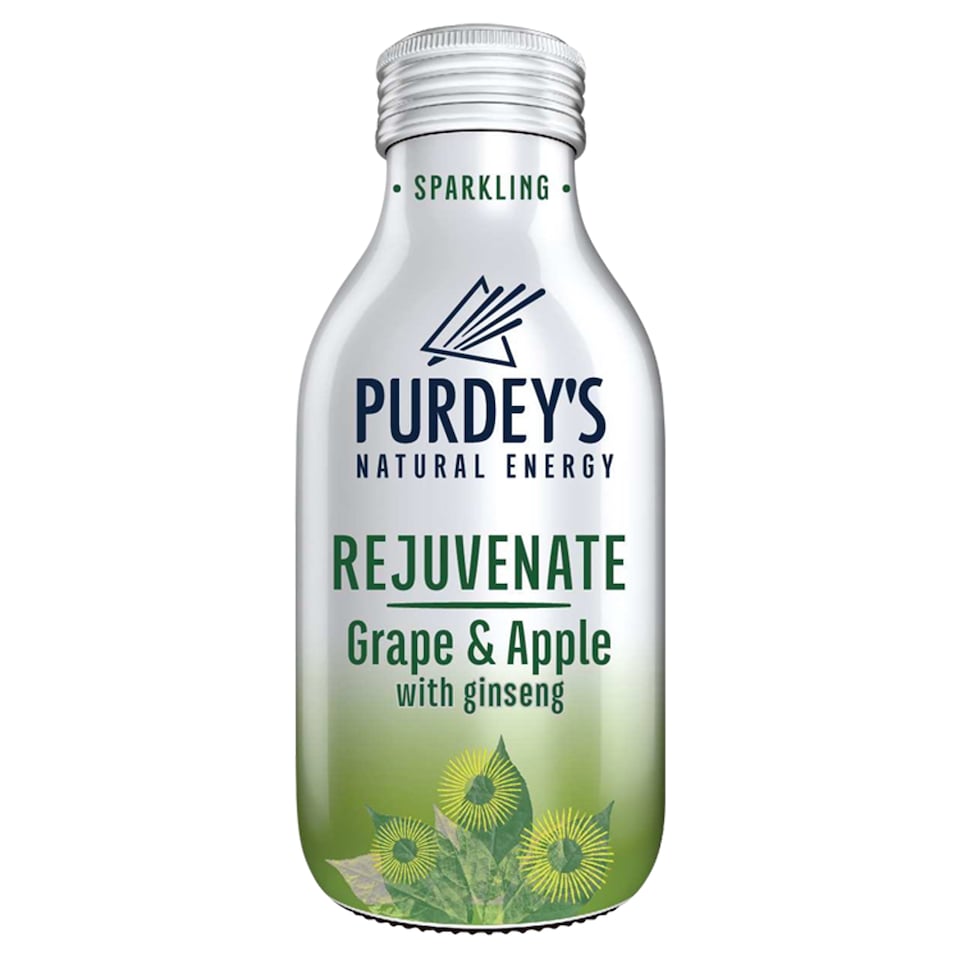 image 1 of Purdey's Rejuvenate Sparkling Grape & Apple with Ginseng 330ml
