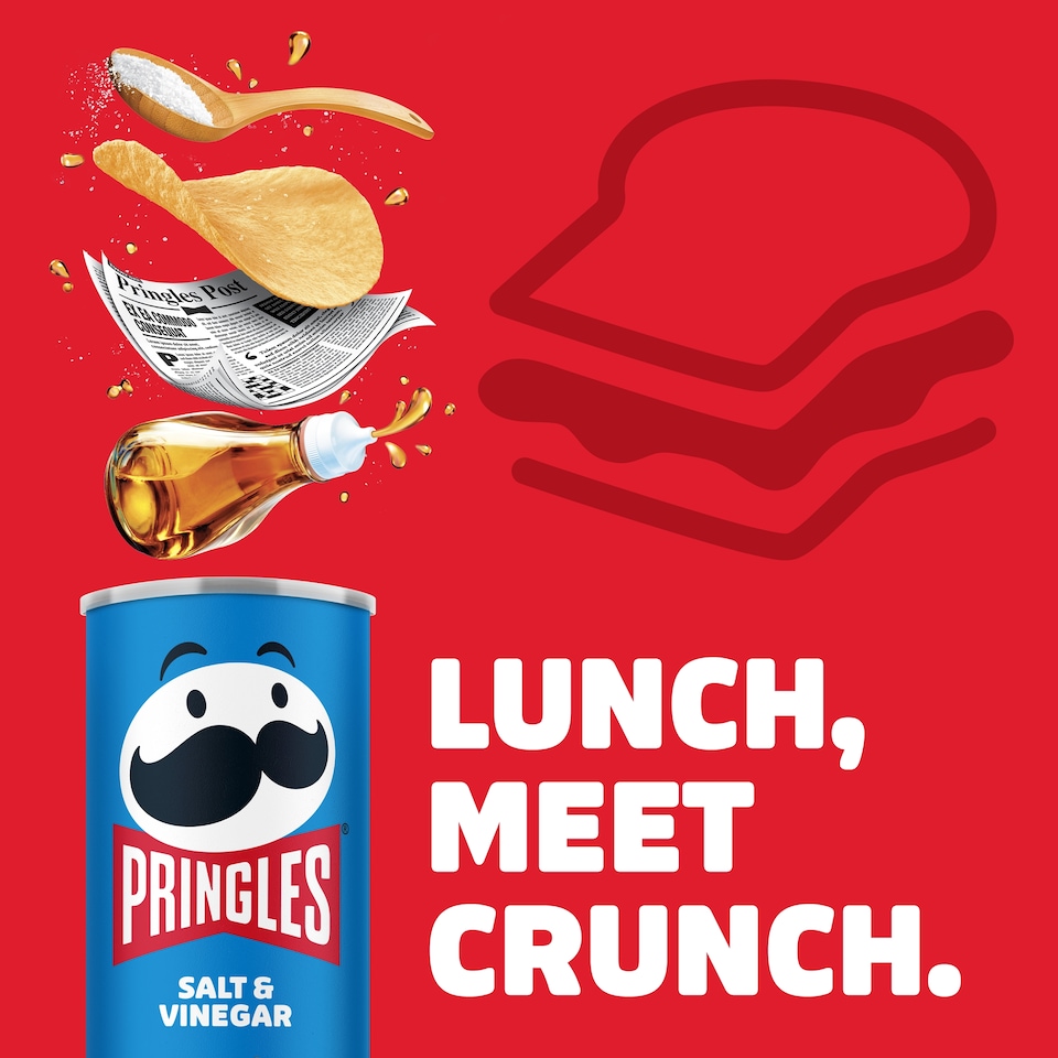 image 1 of Pringles Salt & Vinegar Sharing Crisps 165g
