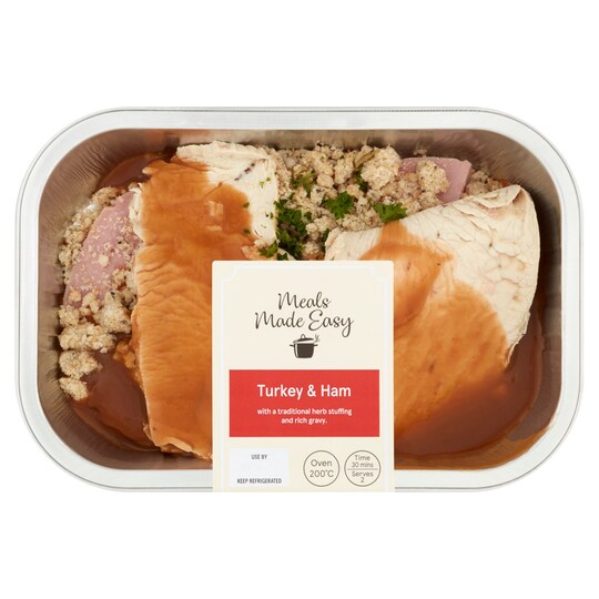 Meals Made Easy Turkey&Ham Gra Vy/Stuffing 450G Tesco Groceries