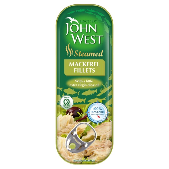 John West Foods Limited Steamed Mackerel Fillets In O/Oil110 Tesco