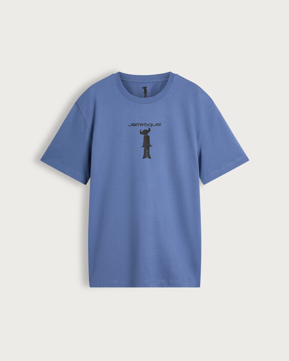 image 1 of Jamiroquai Space Cowboy Print T-Shirt in Blue