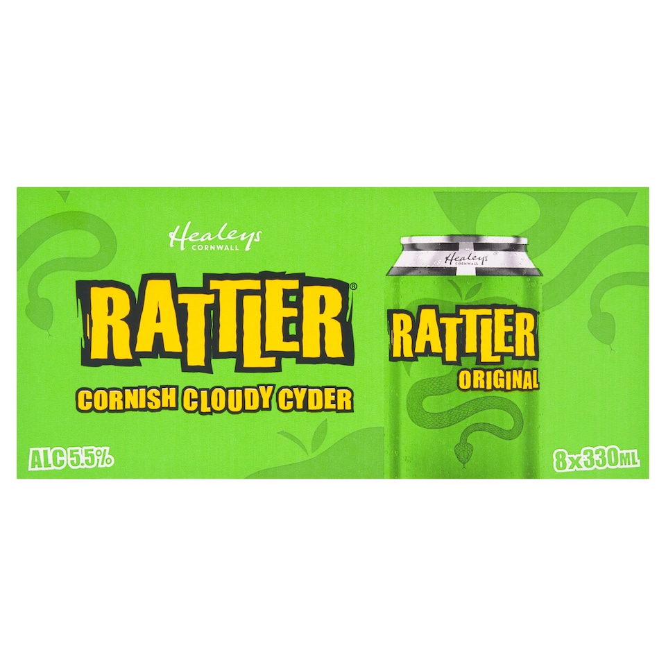 Healeys Rattler Cornish Cloudy Cyder Original 8 x 330ml 