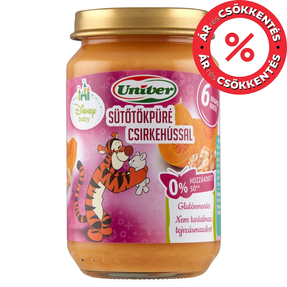 Univer sütőtökpüré csirkehússal bébiétel 6 hónapos kortól 163 g