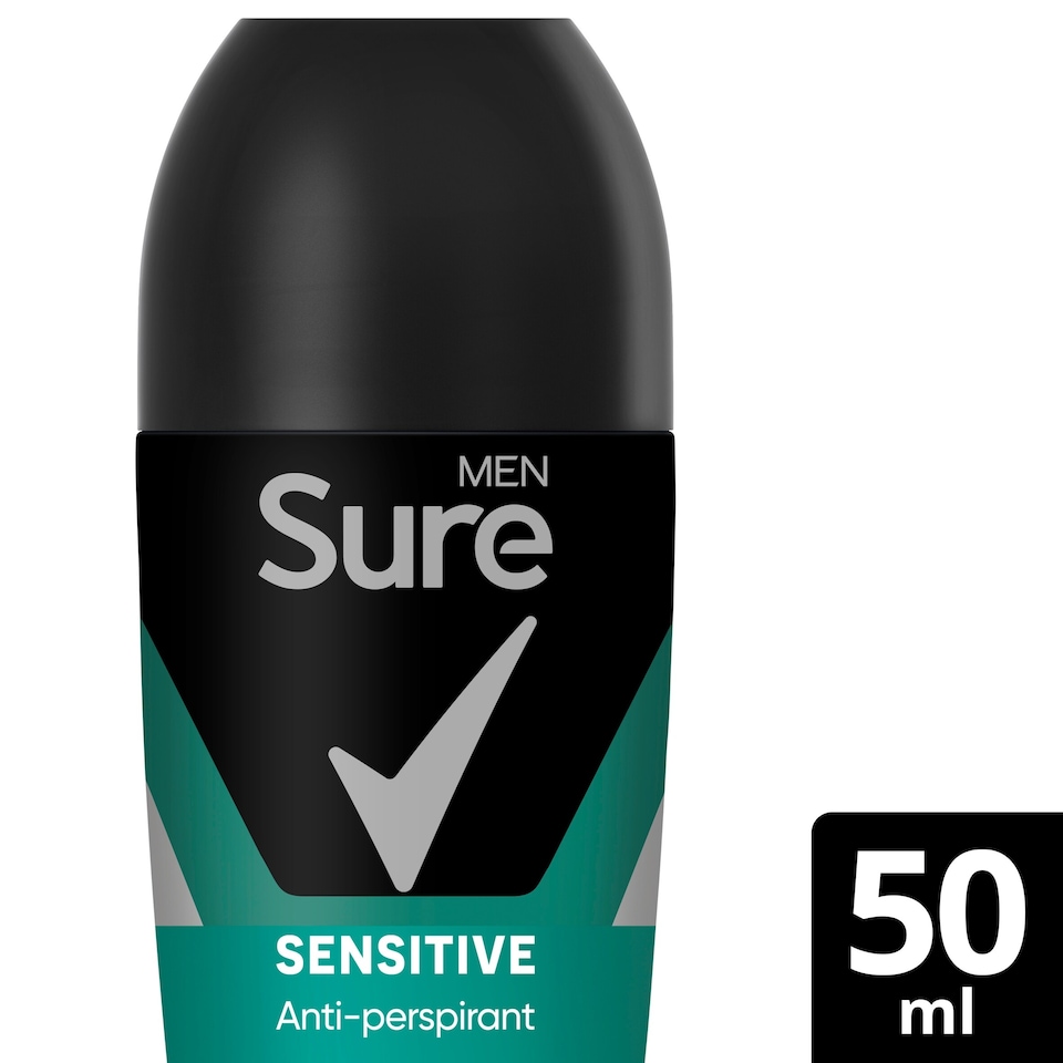 image 1 of Sure Men 48h Sensitive Roll On Antiperspirant Deodorant 50ml