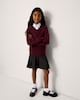 image 2 of F&F School Unisex 2-Pack Pure Cotton V-Neck Jumpers in Burgundy